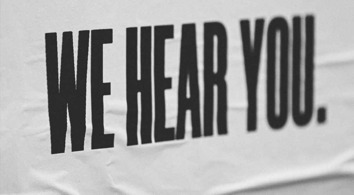 We Hear You Banner